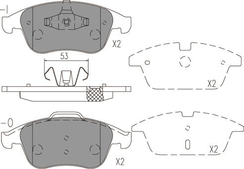 Klaxcar France 24050z - Brake Pad Set, disc brake autospares.lv