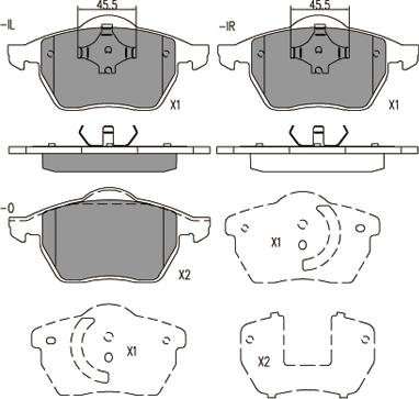 Klaxcar France 24051z - Brake Pad Set, disc brake autospares.lv