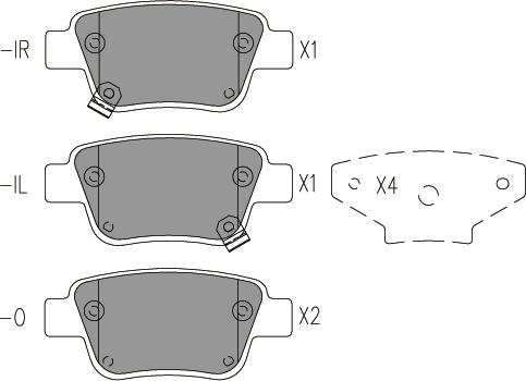 Klaxcar France 24003z - Brake Pad Set, disc brake autospares.lv