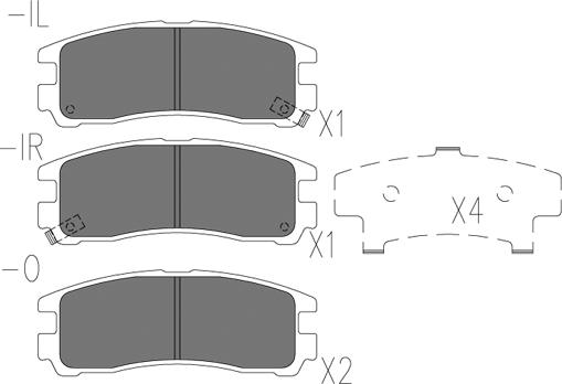 Klaxcar France 24172z - Brake Pad Set, disc brake autospares.lv