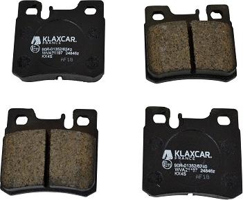 Klaxcar France 24846z - Brake Pad Set, disc brake autospares.lv