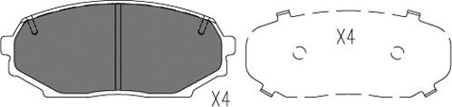 Klaxcar France 24886z - Brake Pad Set, disc brake autospares.lv