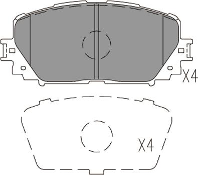 Klaxcar France 24887z - Brake Pad Set, disc brake autospares.lv