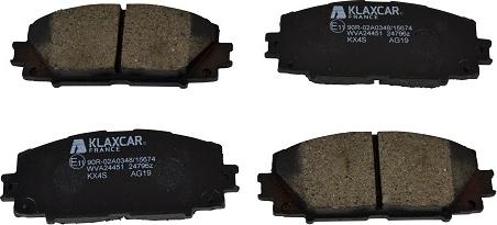 Klaxcar France 24796z - Brake Pad Set, disc brake autospares.lv