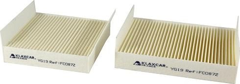 Klaxcar France FC087z - Filter, interior air autospares.lv