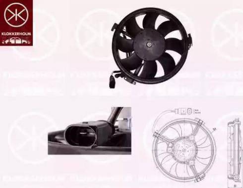 Klokkerholm 95392602 - Fan, radiator autospares.lv