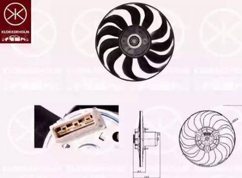 Klokkerholm 95222604 - Fan, radiator autospares.lv