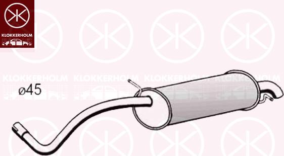 Klokkerholm 66218671 - End Silencer autospares.lv