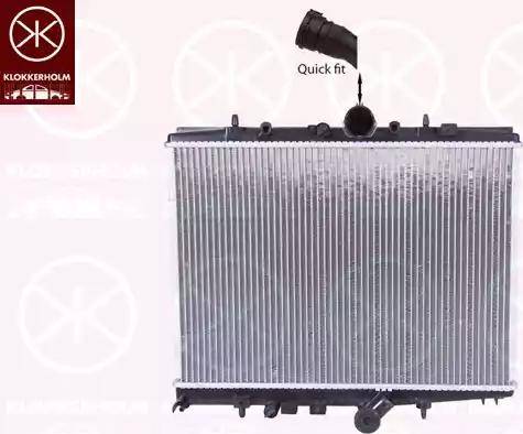 Klokkerholm 0524302202 - Radiator, engine cooling autospares.lv