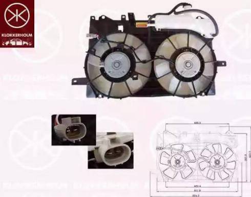 Klokkerholm 81692605 - Fan, radiator autospares.lv