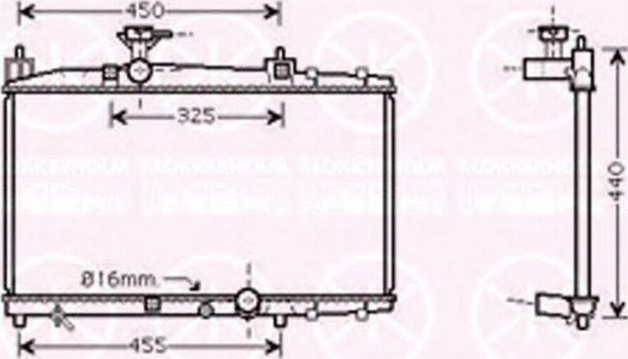 Klokkerholm 8109302317 - Radiator, engine cooling autospares.lv