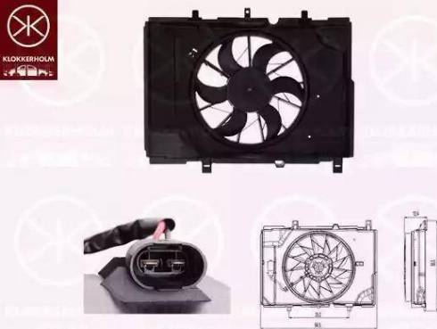 Klokkerholm 35122601 - Fan, radiator autospares.lv