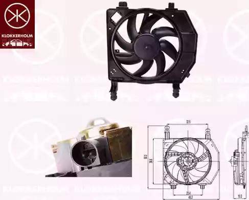 Klokkerholm 25632602 - Fan, radiator autospares.lv