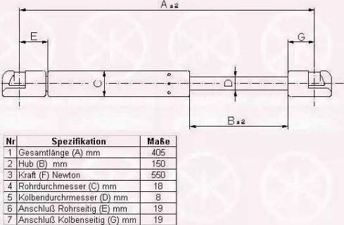 Klokkerholm 75207120 - Gas Spring, boot, cargo area autospares.lv