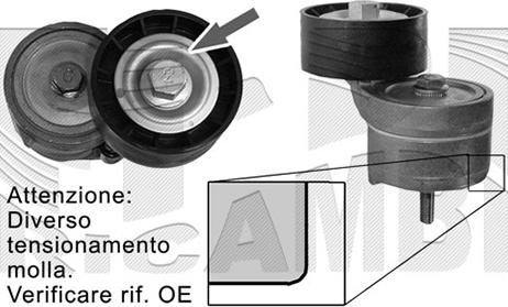 KM International FI5520 - Belt Tensioner, v-ribbed belt autospares.lv