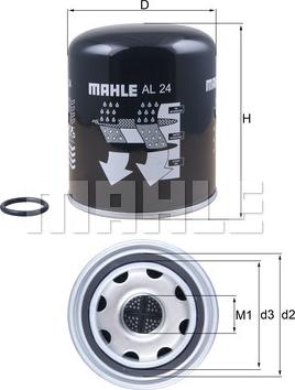 KNECHT AL 24 - Air Dryer Cartridge, compressed-air system autospares.lv