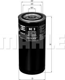 KNECHT HC 2 - Hydraulic Filter, automatic transmission autospares.lv