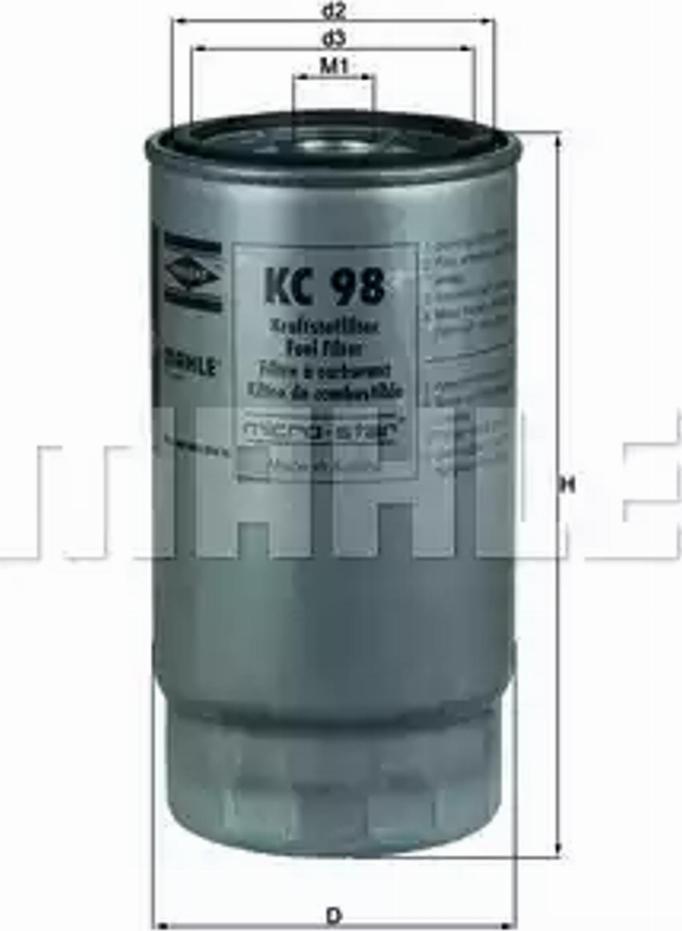 KNECHT KC 98 - Fuel filter autospares.lv