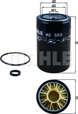 KNECHT KC 553D - Fuel filter autospares.lv