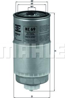 KNECHT KC 69 - Fuel filter autospares.lv