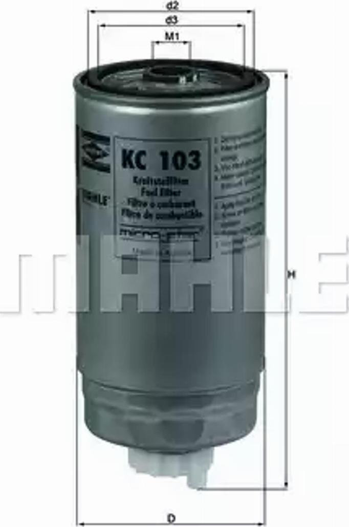 KNECHT KC 103 - Fuel filter autospares.lv