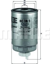 KNECHT KC 18/1 - Fuel filter autospares.lv