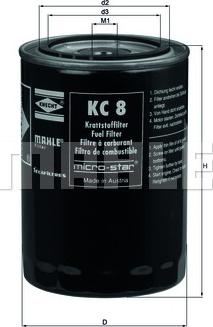 KNECHT KC 8 - Fuel filter autospares.lv