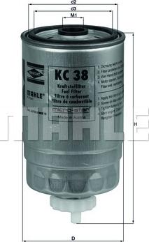 KNECHT KC 38 - Fuel filter autospares.lv