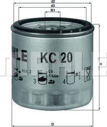 KNECHT KC 20 - Fuel filter autospares.lv
