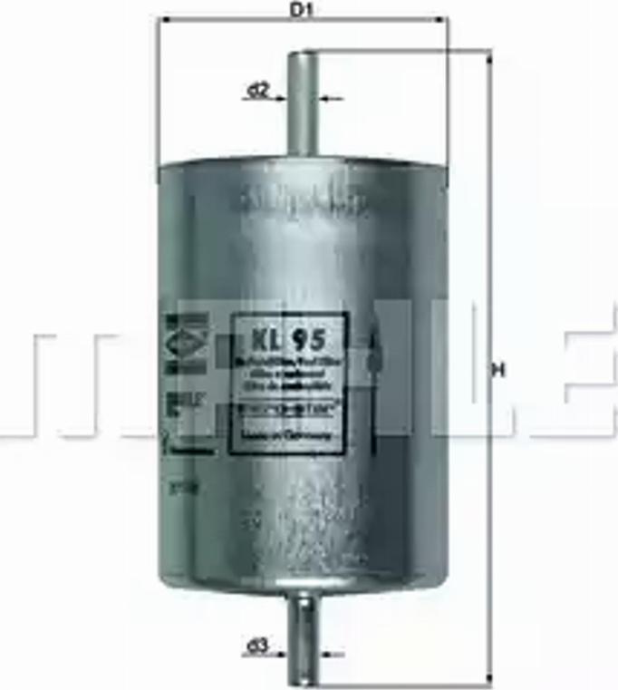 KNECHT KL 95 - Fuel filter autospares.lv