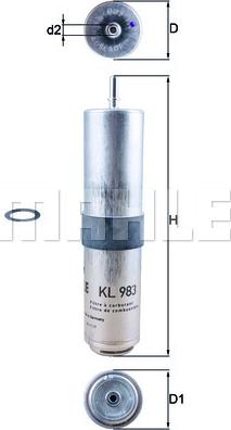 KNECHT KL 983D - Fuel filter autospares.lv