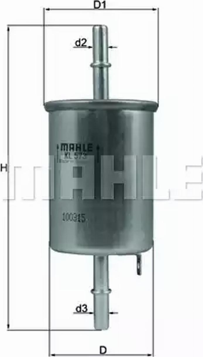 KNECHT KL 573 - Fuel filter autospares.lv