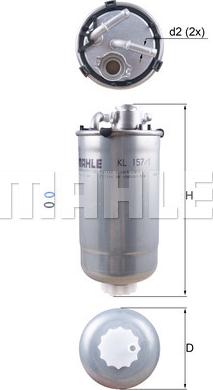 KNECHT KL 157/1D - Fuel filter autospares.lv