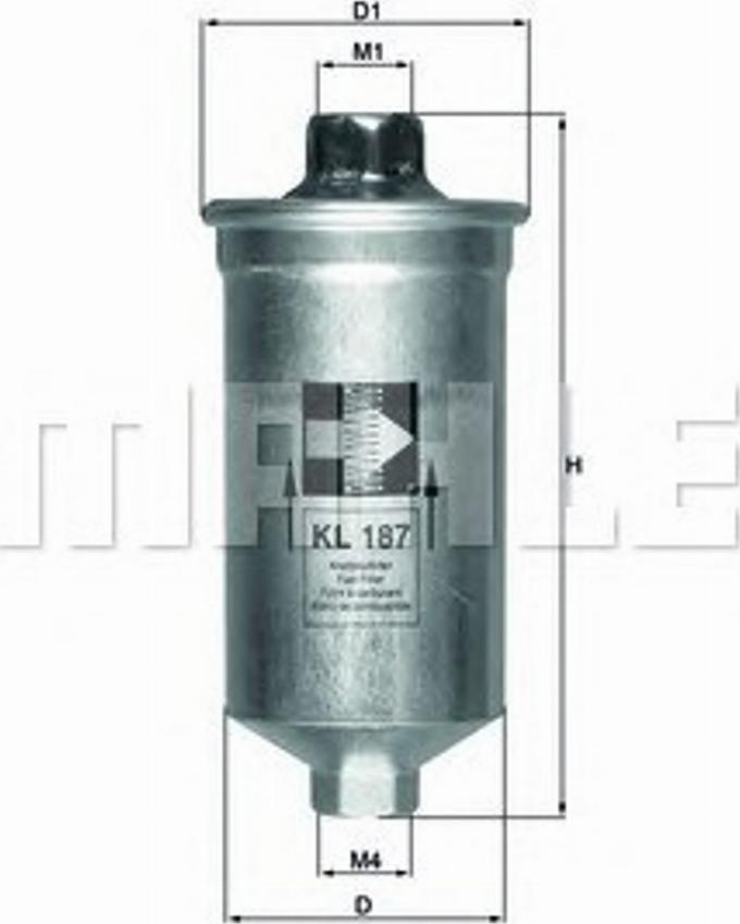 KNECHT KL 187 - Fuel filter autospares.lv