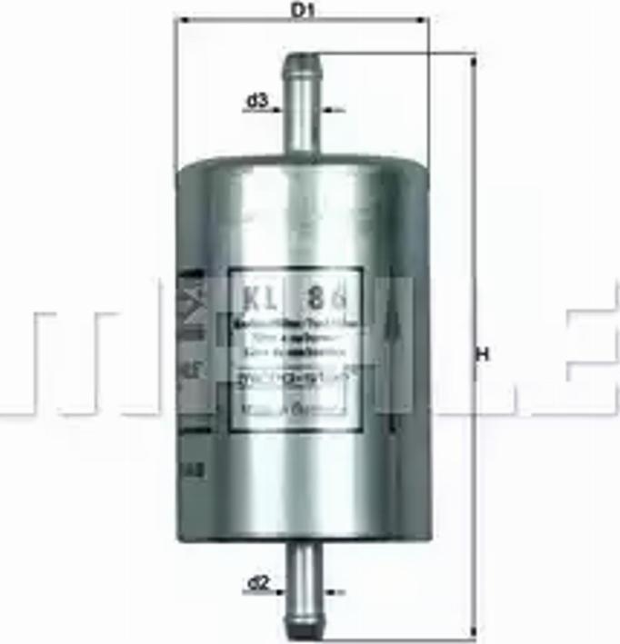 KNECHT KL 86 - Fuel filter autospares.lv