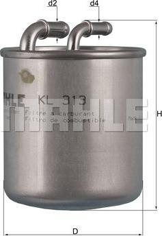 KNECHT KL 313 - Fuel filter autospares.lv