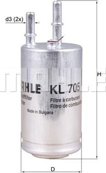 KNECHT KL 705 - Fuel filter autospares.lv