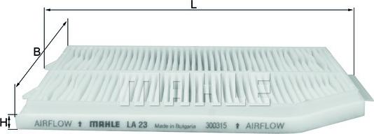 KNECHT LA 23 - Filter, interior air autospares.lv