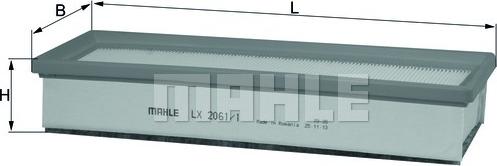 KNECHT LX 2061/1 - Air Filter, engine autospares.lv