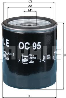 KNECHT OC 95 - Oil Filter autospares.lv