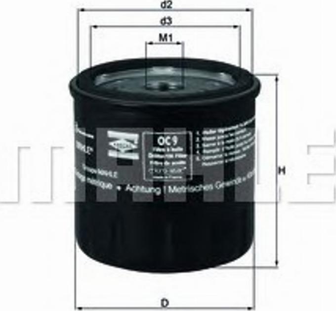 KNECHT OC 9 - Oil Filter autospares.lv