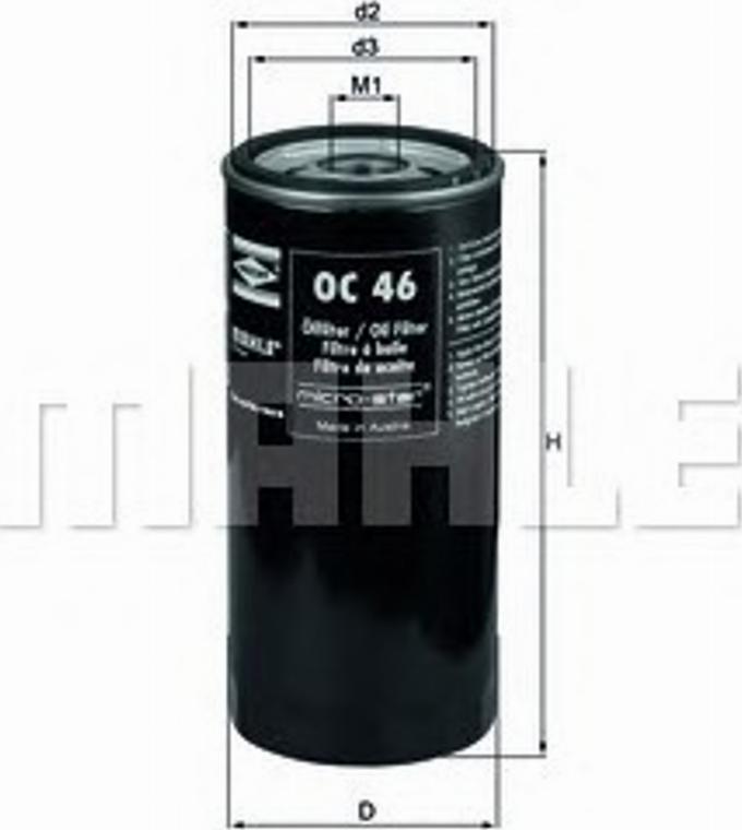 KNECHT OC 46 - Oil Filter autospares.lv