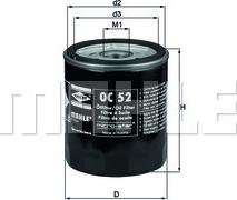 KNECHT OC 52 - Oil Filter autospares.lv