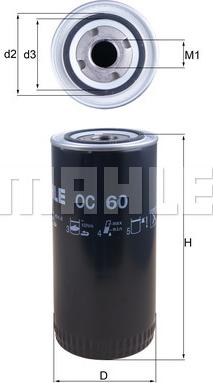 KNECHT OC 60 - Oil Filter autospares.lv