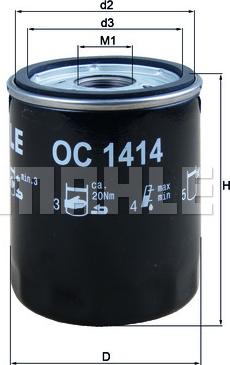 KNECHT OC 1414 - Oil Filter autospares.lv