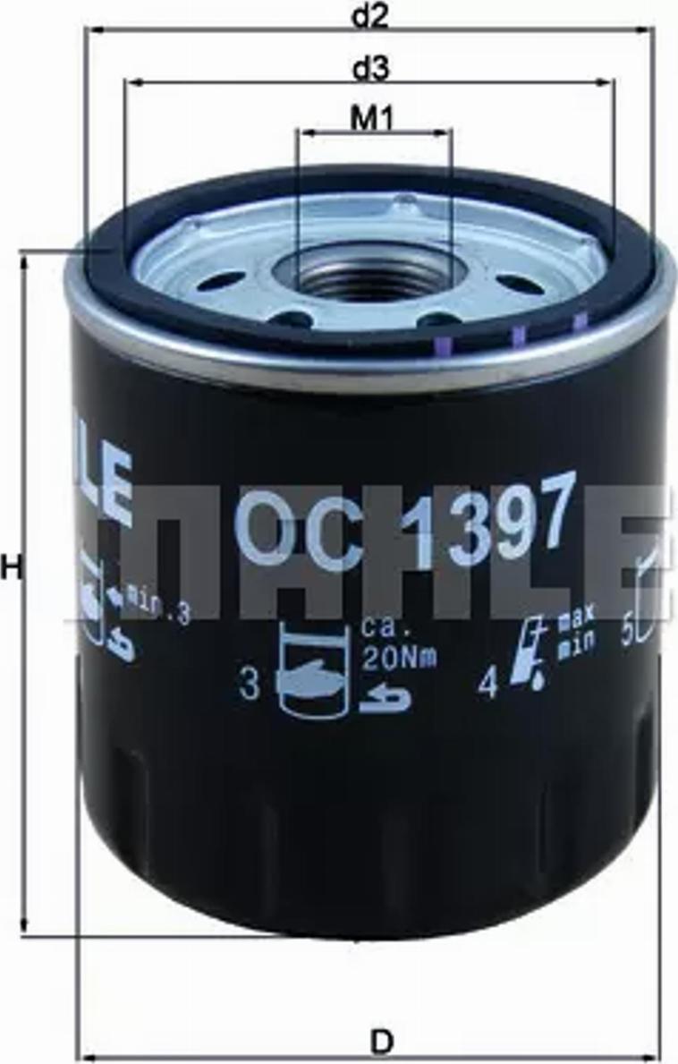 KNECHT OC 1397 - Oil Filter autospares.lv