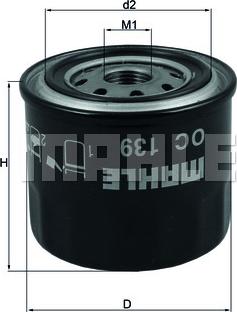 KNECHT OC 139 - Oil Filter autospares.lv