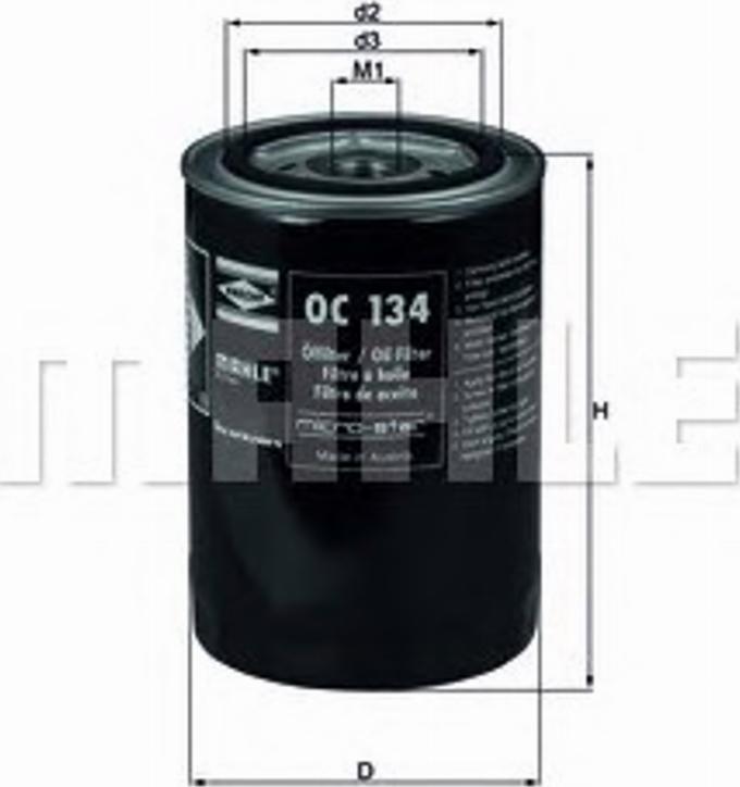 KNECHT OC 134 - Oil Filter autospares.lv