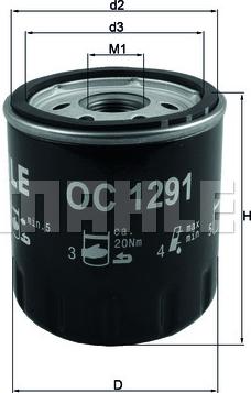 KNECHT OC 1291 - Oil Filter autospares.lv