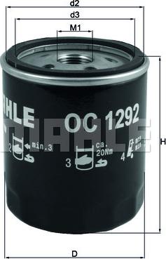 KNECHT OC 1292 - Oil Filter autospares.lv